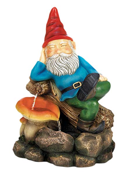 Home Locomotion Relaxing Gnome Water Fountain