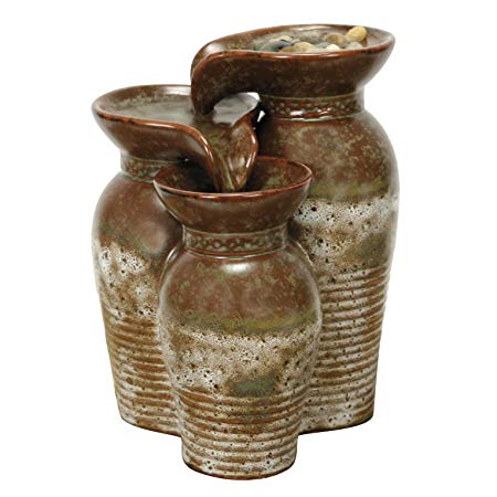 Nature's Garden Feng Shui Fountain, Brown and Ivory