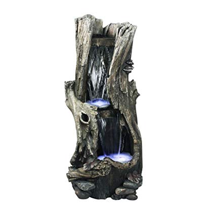 Alpine WIN258 Rain Forest Waterfall Fountain with LED Lights, 41-Inch