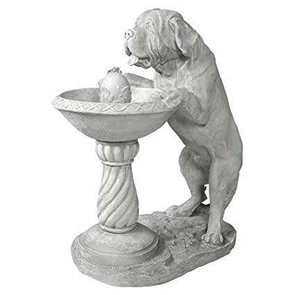 Water Fountain - 3 Foot Tall Quenching a Big Thirst Garden Decor Dog Fountain - Outdoor Water Feature